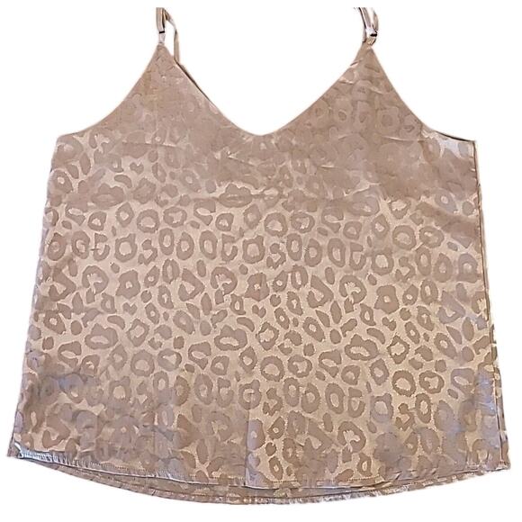 NWT Sweet Rain Leopard Print Silky Sleeveless Blouse – Size M – Blush/Nude - Picture 3 of 8